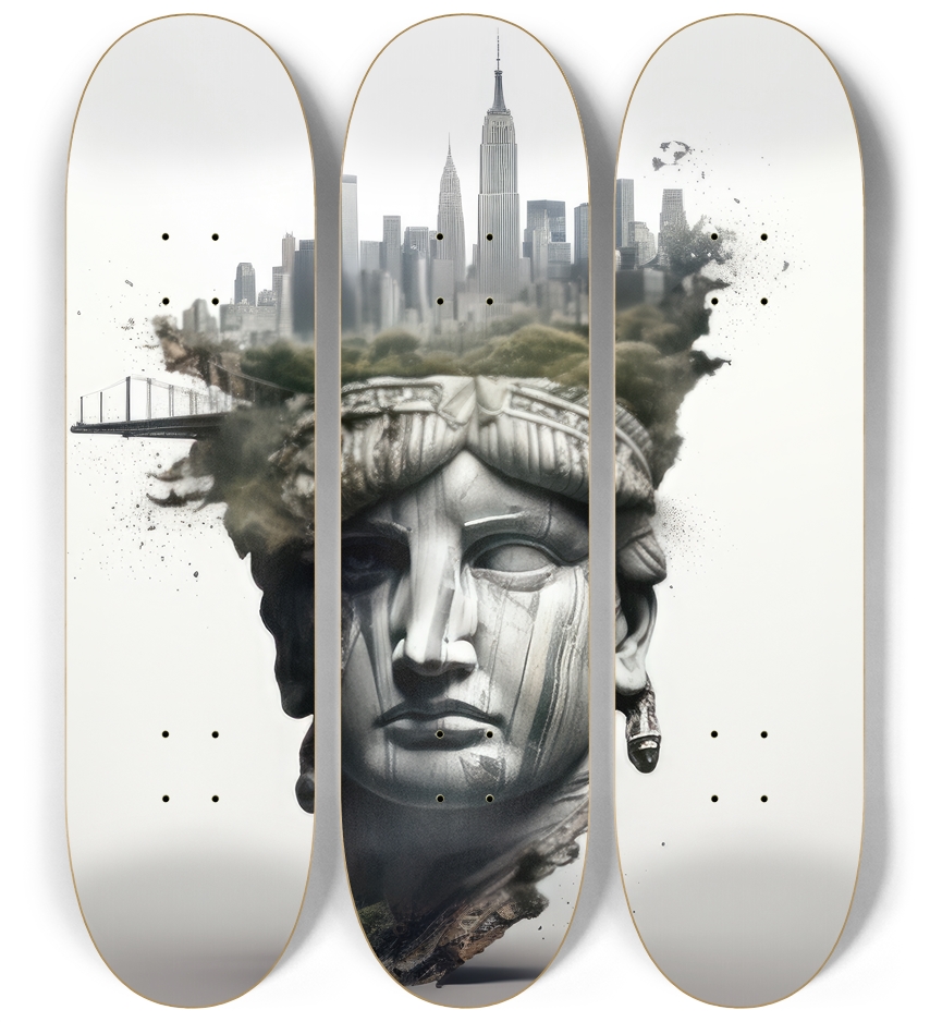 New York New York Skateboard Series 3 Deck Wall Series