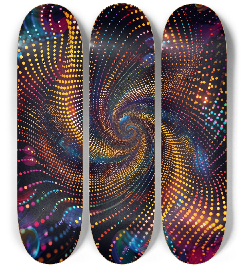 Spiral color dots Skateboard Series