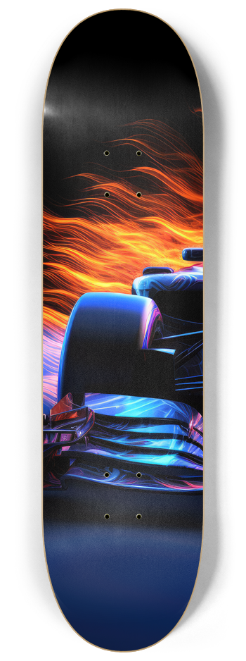 Flaming Racing Cars Skateboard Series #1