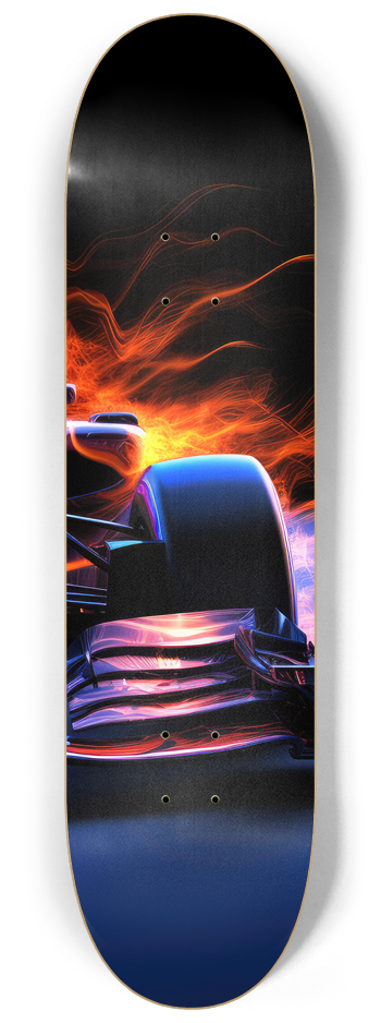 Flaming Racing Cars Skateboard Series #3