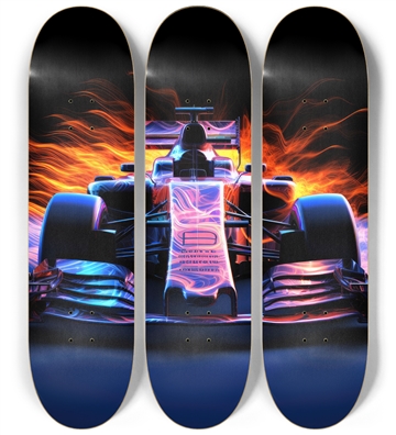 Flaming Racing Cars Skateboard Series