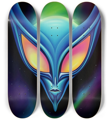 Glow in the Dark Alien Skateboard Series
