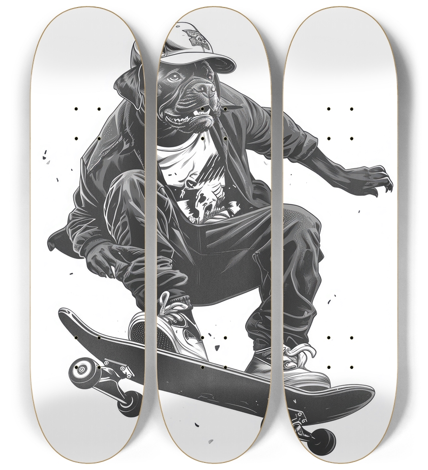 labrador 3 Skateboard Series 3 Deck Wall Series
