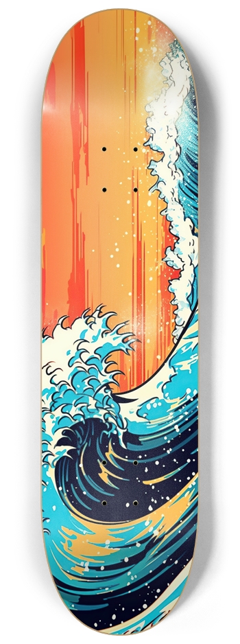 Great Wave Japanese Art Sunset 232 Skateboards