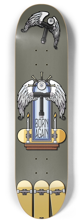 Born Again Natural 8" Popsicle Skateboard