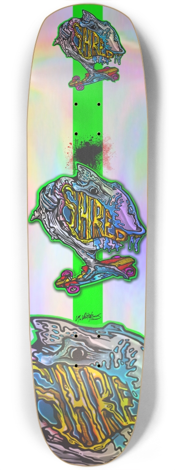 SHRED SHARK Custom Skateboard Square Nose