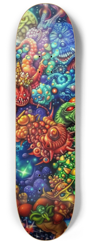 Glow in the Dark Sea Creatures Skateboard