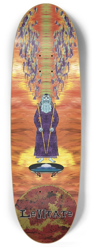 "Skateboard Sorcery: Wizard Mage Levitation Design