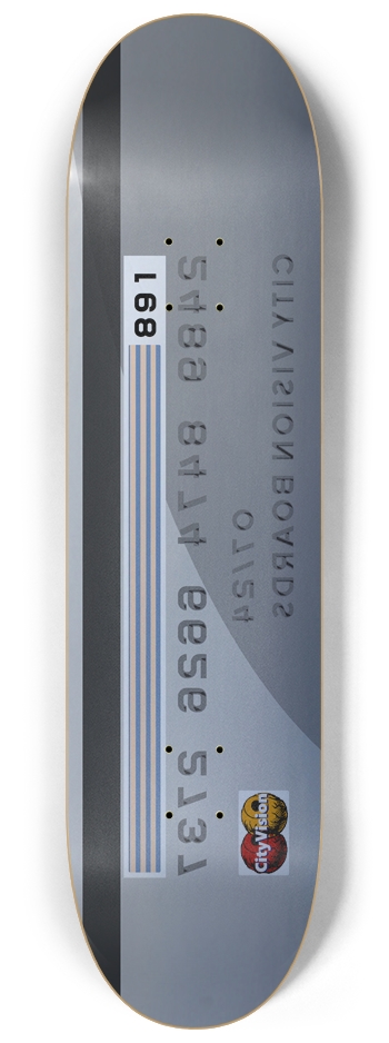 Credit Card 8.25 8-1/4 Skateboard Deck