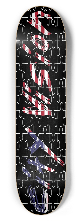 Name Puzzle 7.75 7-3/4 Skateboard Deck 
