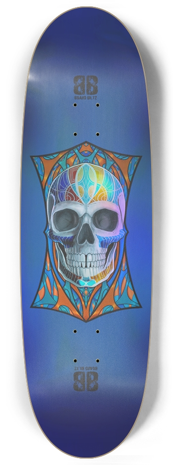 Egg shape Skull Blue Holographic