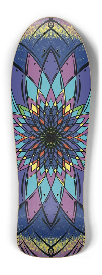 Magic Mandala Custom Skateboard Old School Shape