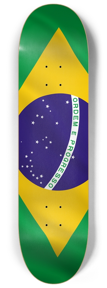 Brazil Flag Brazilian Flag Skateboard Custom Deck