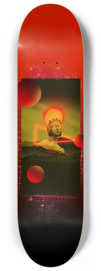 Roman Empire Neon Moon Custom Skateboard Deck