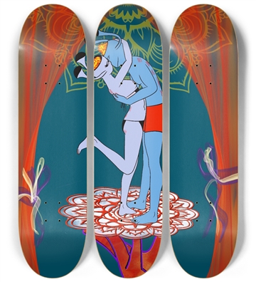 Love Conquest: Intergalactic Embrace Skateboard