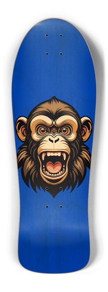 Retro Screaming Monkey Logo Deck
