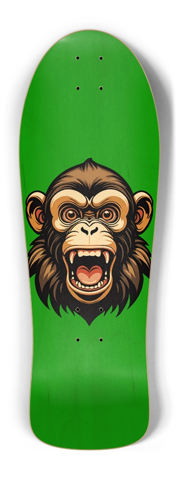 Retro Screaming Monkey Logo Deck