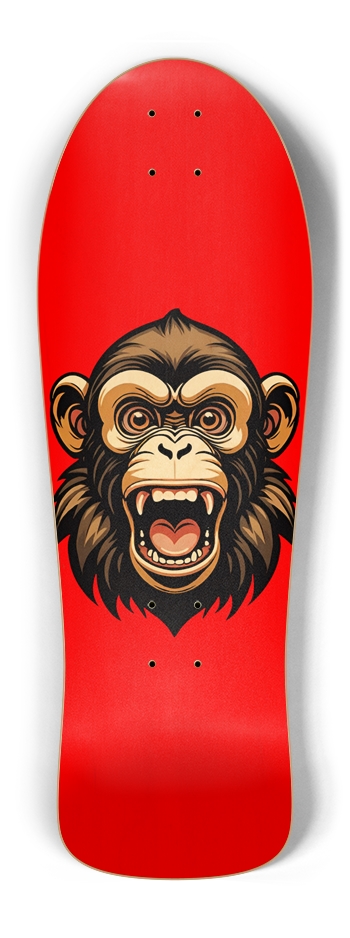 Retro Screaming Monkey Logo Deck