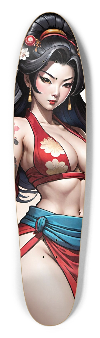 Screaming Monkey Geisha Girl Longboard