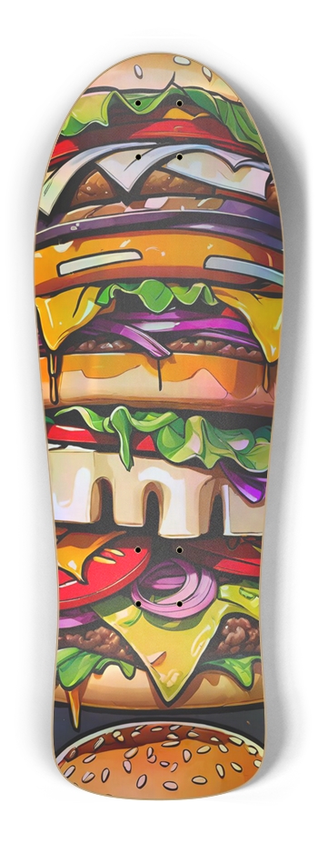Retro Frankie Deluxe Burger 01 Skateboard