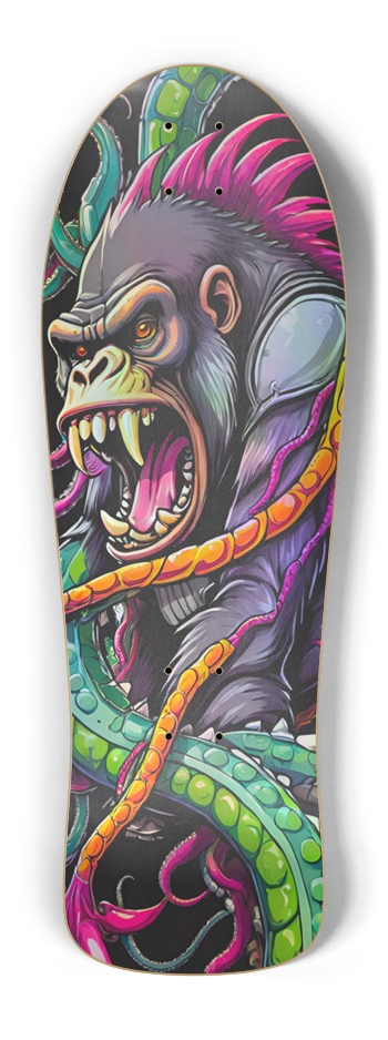 Retro Frankie Gorilla tentacles Trap Skateboard