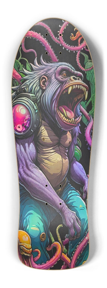 Retro Frankie Gorilla tentacles Trap II Skateboard