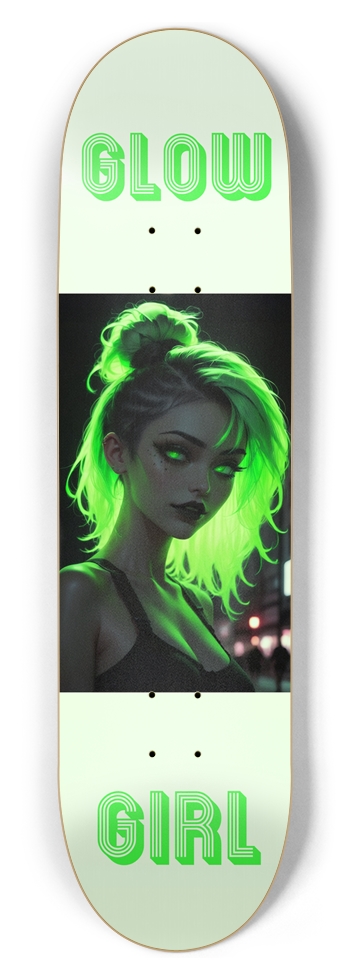 Glow Girl Series Green Custom Skateboard