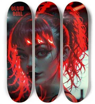 GLOW GIRL SERIES RED 3 DECK GLOW IN THE DARK