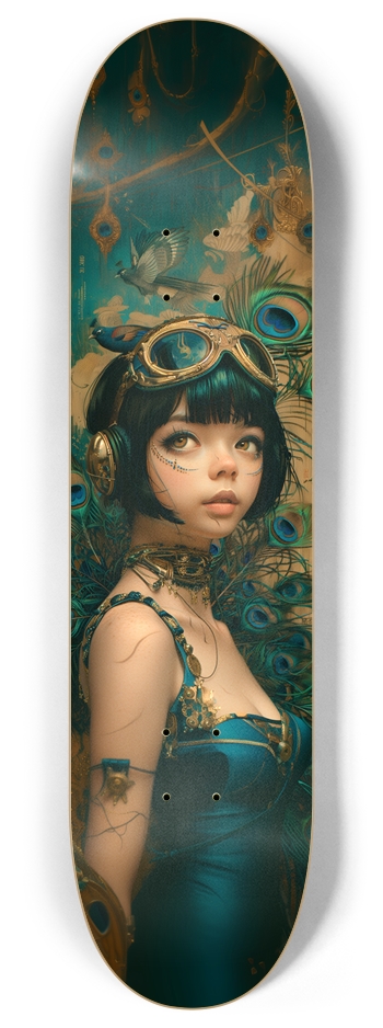 Royal steampunk girl Custom Skateboard