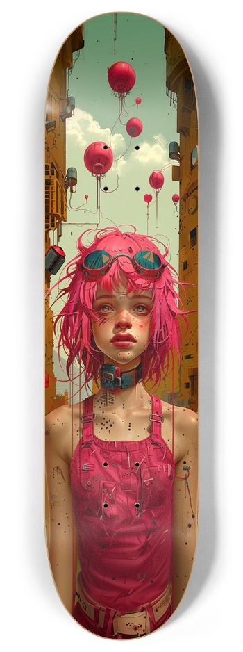 Pink punk teen Custom Skateboard