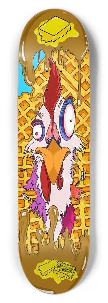 Chicken and Waffles 8-1/2 Skateboard Deck
