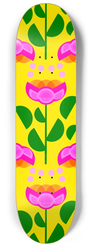 Tulip Time Flowers On Bright Yellow