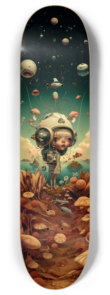 Space bubble kid Skateboard