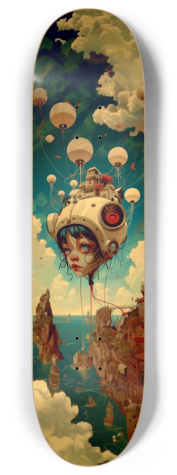 Anime cyborg girl Skateboard
