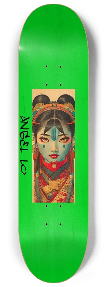 Hmong Girl 07 Bamboo Wood Stained Signed