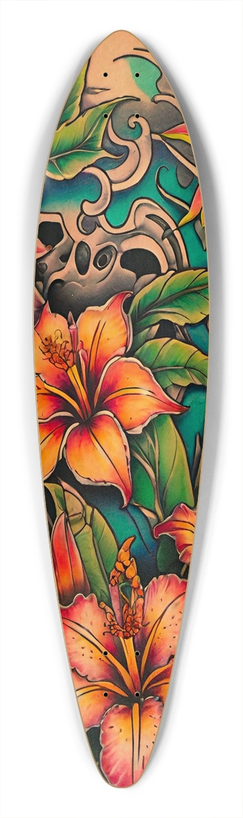 Hibiscus Flowers 01  Pintail Longboard