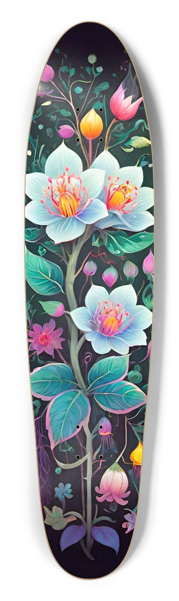 Hmong Flower Girl 01 Airbrush Longboard