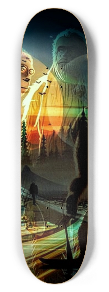 Glow in the dark sasquatch Skateboard