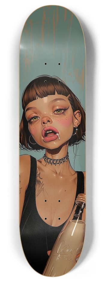 Milky girl Custom Skateboard