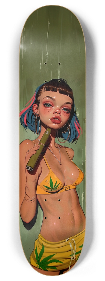 Smoking weed girl Skateboard