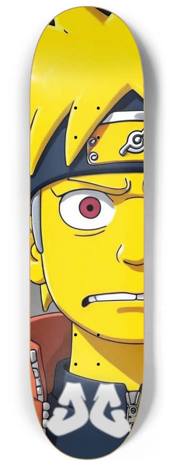 Naruto x Simpsons Custom Skateboard