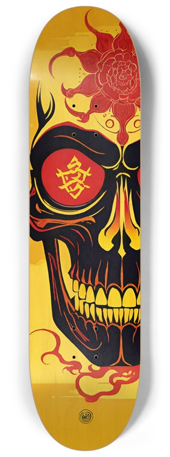Japan Skull 05 Custom Natural Bamboo