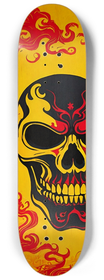Japan Skull 03 Custom Natural Bamboo