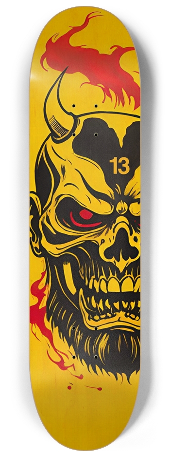 Japan Skull 013 Custom Natural Bamboo