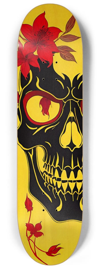 Japan Skull 07 Custom Natural Bamboo