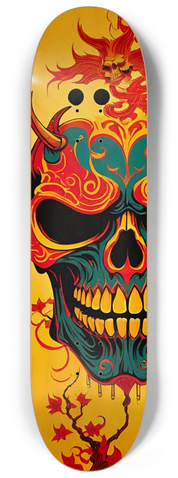 Japan Skull 02 Natural Bamboo