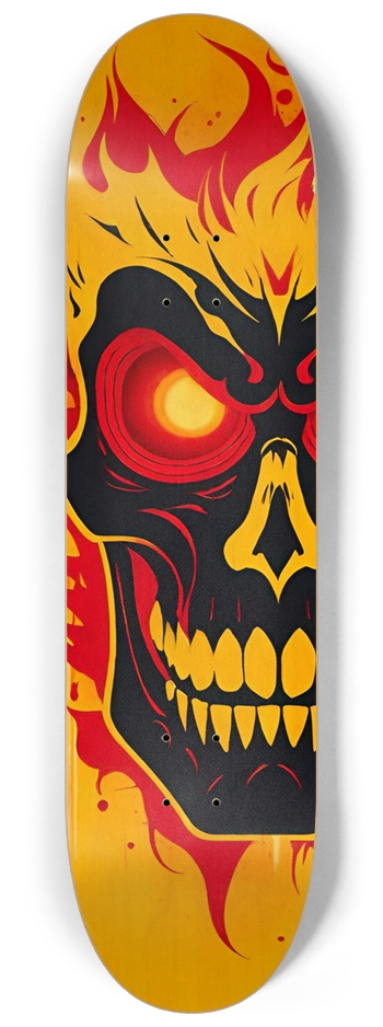 Japan Skull 09 Custom Natural Bamboo