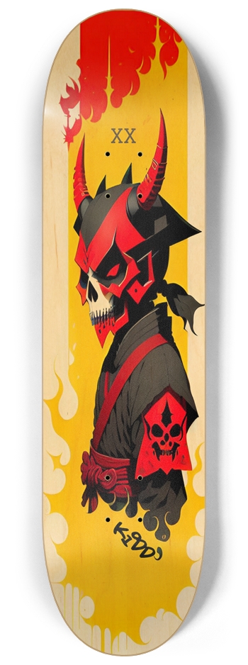 Japan Skull 020 Custom Natural Bamboo