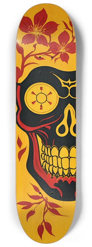 Japan Skull 012 Custom Natural Bamboo