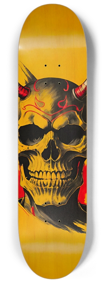 Japan Skull 014 Custom Natural Bamboo